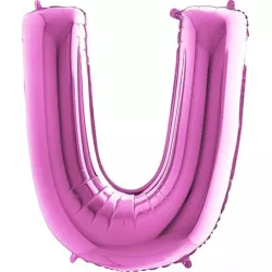 Lufis ballon betű U rózsaszín 102 cm