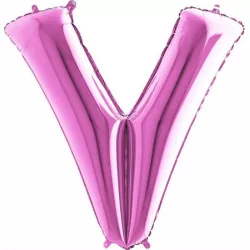 Lufibubor V betű rózsaszín 102 cm