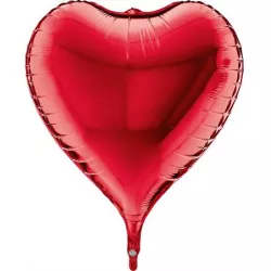 Felfújható piros szív buborék 3D 58 cm
