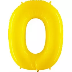 Felfújható lufi sorszáma 0 sárga 102 cm extra nagy
