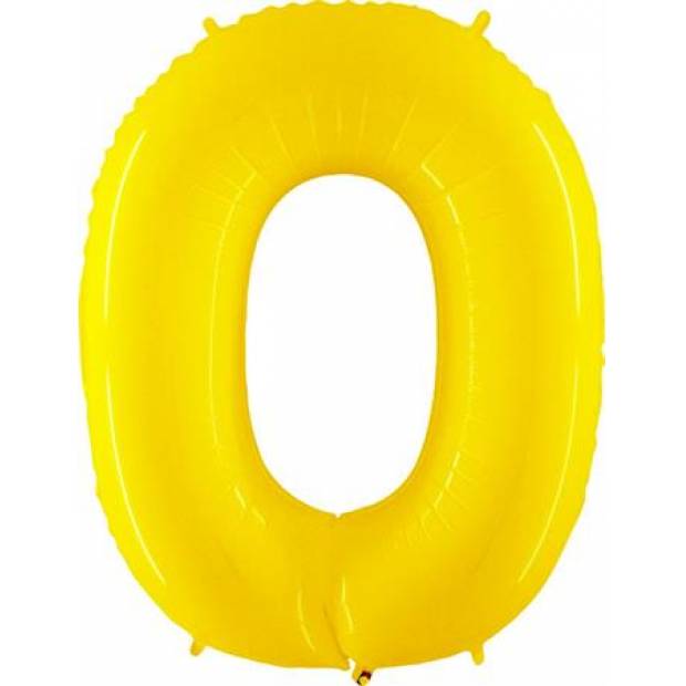 Felfújható lufi 0 sárga 102cm extra nagy lufi