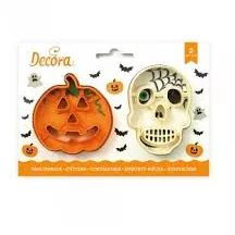 Csontfej és tök műanyag sütőformás készlet 2 db