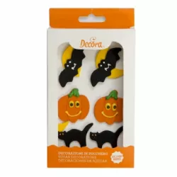 Tortadísz dísz cukor dísztorta tök, denevér és macska 6 darab