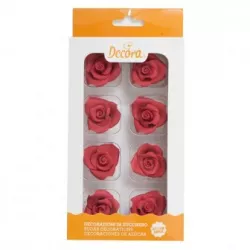 Vörös cukorgyöngy rózsák 8 db