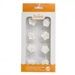 Fehér cukorvirágok 8 db