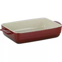 Sütőtál MÁLNIA, kerámia, piros, 19x32x6,5cm