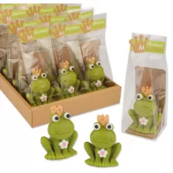 Marcipán béka koronával nincs, méret: 3,5×4,5 cm