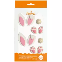 Cukrász díszítés tortára, fülek és lábak