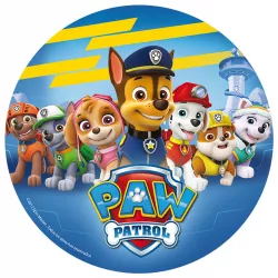Ehető tortakép Paw Patrol – Mancs őrjárat, minden szereplővel, 20 cm