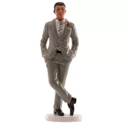 Tortadísz férfi (különálló), 16 cm, menyasszony nélkül