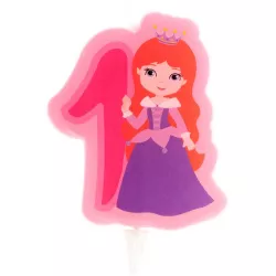 Gyertya a tortához, szám: egy, hercegnő, 7 cm