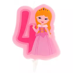 Gyertya tortára, szám négy, hercegnő 7 cm