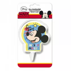 Gyertyafény Mickey tortához 7,5 cm, Boldog Napot