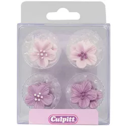 Cukorgyönyör lila virág 12 darab 3 cm