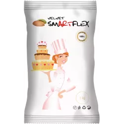 Smartflex Velvet Mandula 1 kg zacskózott (Bevonó- és modellező gyurma tortákhoz) 0244 dortis