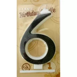 Nagy fekete gyertya, méret: 6