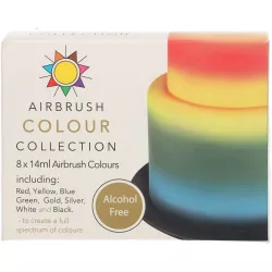 Szabad alkoholtartalmú airbrush szett 8x14 ml