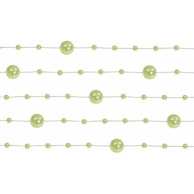 Gyöngyfűzér világoszöld 130 cm (5 db) GP13