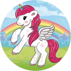 Étterem papír tortához egyszarvúhoz és szivárványhoz 20 cm