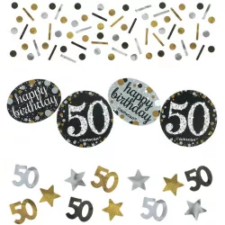 Ünneplő partykonfetti 50. születésnaphoz