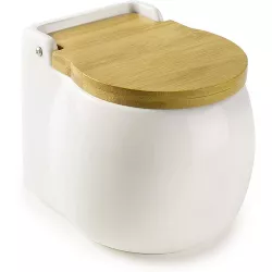 Fehér kerámia tartó/üveg (doboza)