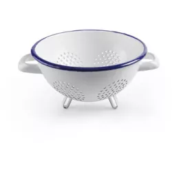 éma mərlegtű, kék szegéllyel bevont smaltált szűrőedény