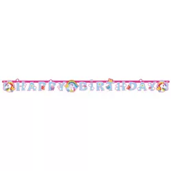 Boldog születésnapot unikornis Girlanda 180x15cm