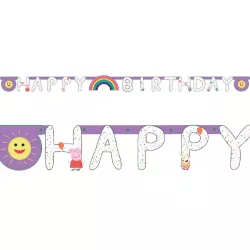 Girlanda boldog születésnapot nyuszifik Pepa