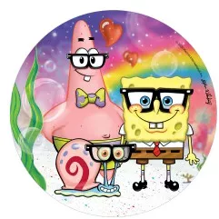 SpongeBob-díszítős torta ehető papír 20 cm
