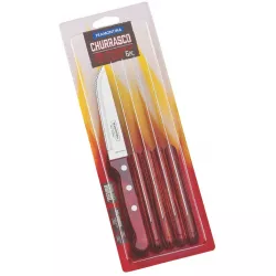 Steakkés készlet 6 darab vörösfa színű