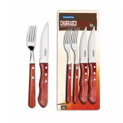 4-dílná steaková souprava z červeného dřeva