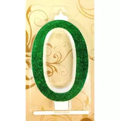 Zöld nagy gyertya szám 0 6518