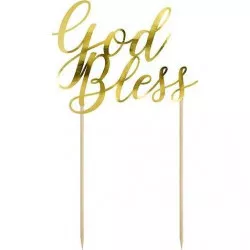 PartyDeco tortadíszítő papír dísz God Bless KPT43-019M torta