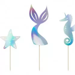 PartyDeco nyomtatott tortadíszítés Hajósa Sellő KPT47-017 torta díszítés