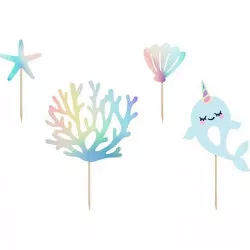 Partidekoráció nyomtatott tortadísz Mermaid világ KPT48 tortalap