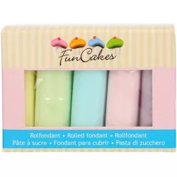 Színes fondant 5x100g pasztell