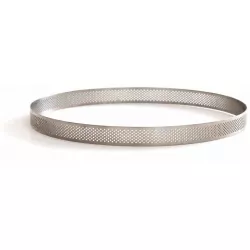 Rozsdamentes formázó lapos piteformák kör 8x3,5 cm Microforata perforált