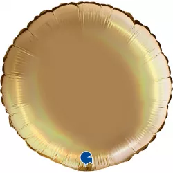 Felfújható gömb alakú buborék 46 cm holografikus arany
