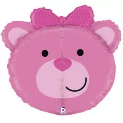 Felfújható mackó rózsaszín 69 cm