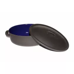 Sütőtepsi Extra 32x24 cm fedővel ovális alakú, 6,5 l Sfinx - Belis
