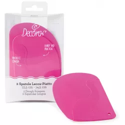 Cukrász spatula 2 db rózsaszínű 14,5 cm és 12,5 cm