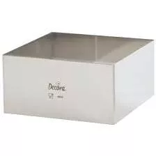 Ezüstös bevonatú, 28x28x6 cm-es tortalapátkerék négyzetes kivitel