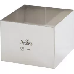 Rozsdamentes acélú tortagyűrű, négyzet alakú 15x15x6 cm