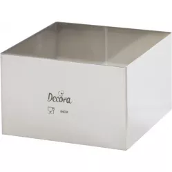 Ezüstös bevonatú, 22x22x6 cm-es tortalapátkerék négyzetes kivitel