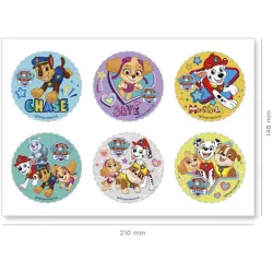 6 db cupcake dekoráció Paw Patrol 5,8 cm