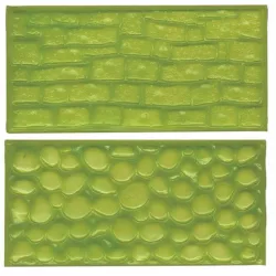 Strukturált kőalapú fal és kavicsok