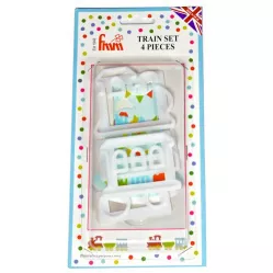 Színes vasútalakra vágóformák gyűjteménye