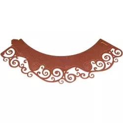Díszített gallér süteményekhez 12 db, csokoládé színű