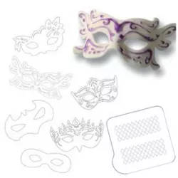 6 darab karneváli álarckészlet sablonja