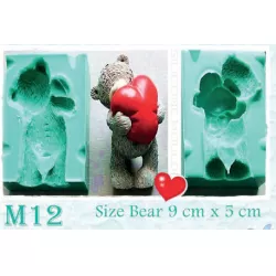 Szilikon forma medvečka és szív